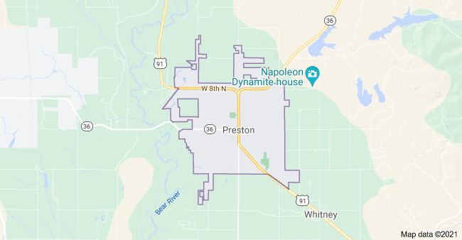 map preston, idaho